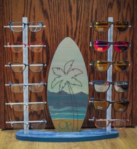 Glasses on a stand